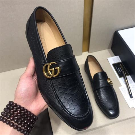 black leather gucci replica loafer shoes|Gucci.